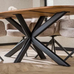 Ovale eettafel mangohout zandkleur - Giani Cliff
