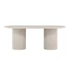 Ovale eettafel met dikke beige poten - Lavis Narvik
