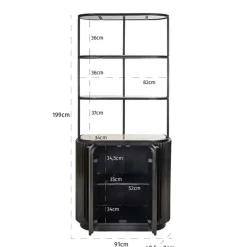Ovale kast met open vakken - Richmond Interiors Hampton