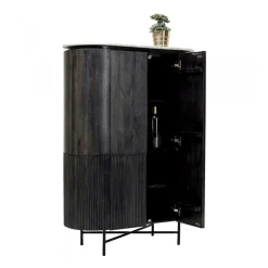 Ovale kast zwart met wit marmer - Kare Design Glenn