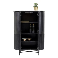 Ovale kast zwart met wit marmer - Kare Design Glenn