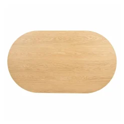 Ovale salontafel eiken met ribbels - Richmond Interiors Belfort