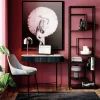 Ovale sidetable zwart met wit marmer - Kare Design Glenn