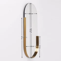 Ovale spiegel met messing rand - Kare Design Hipster