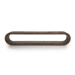 Ovale tv-meubel gebogen hout - By-Boo Elora