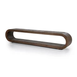Ovale tv-meubel gebogen hout - By-Boo Elora