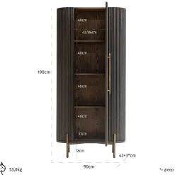 Ovale wandkast - Richmond Interiors Luxor