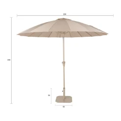 Parasol 250 cm inclusief voet - Zuiver Sunshine