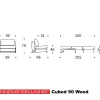 1-persoons slaapbank 90 - Innovation Living Cubed 90 Wood