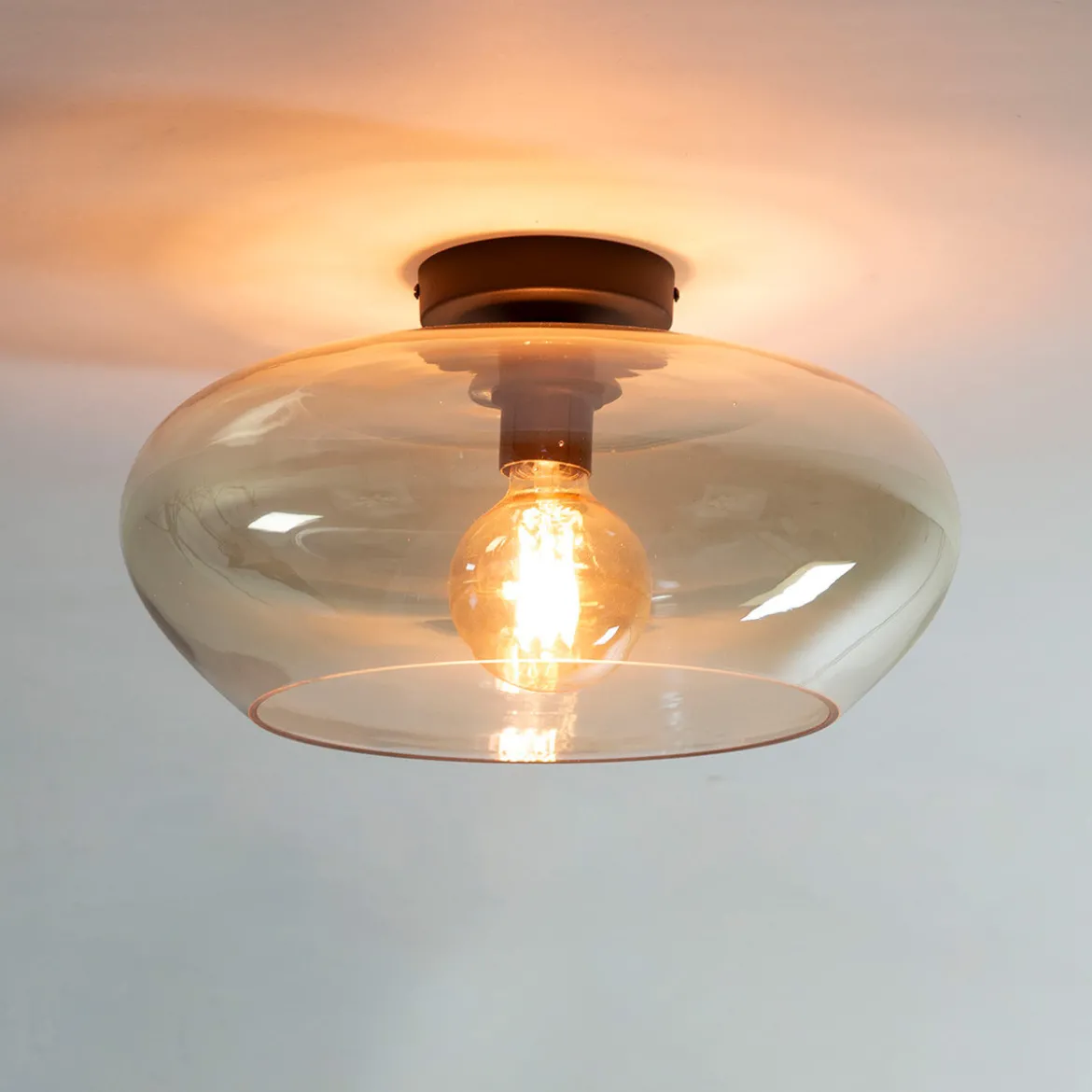 Plafondlamp gekleurd glas - Santa Elevate