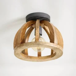 Plafondlamp van mangohout - Santa Fira