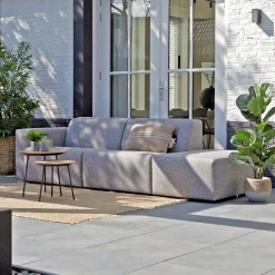 Rechte buitenbank met hocker all-weather - Bodio Fendi