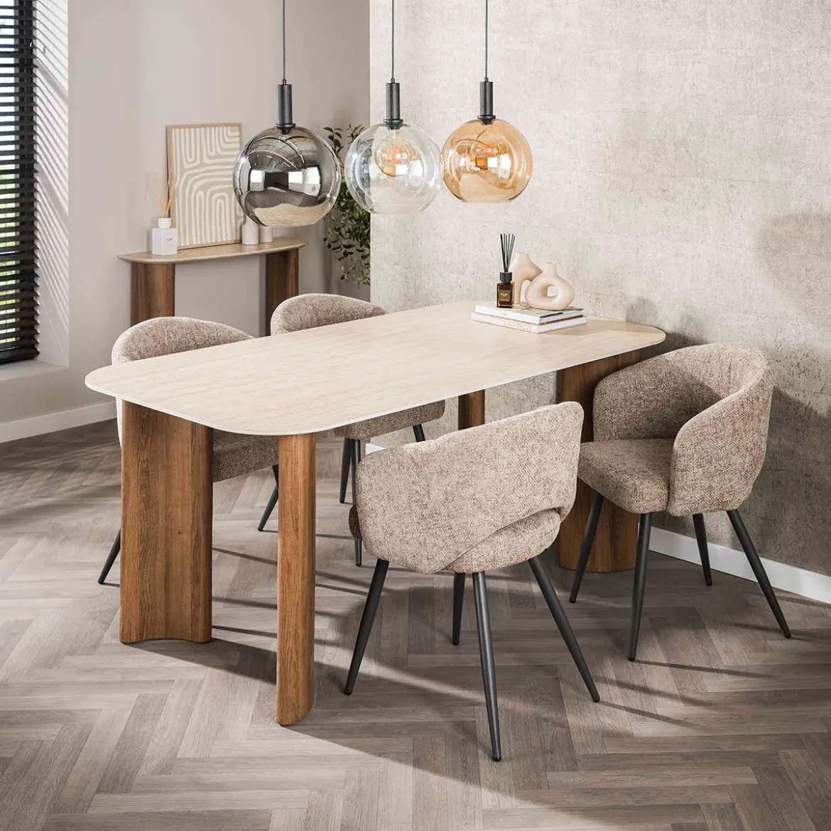 Rechthoekige eettafel met ronde hoeken - Giani Romano