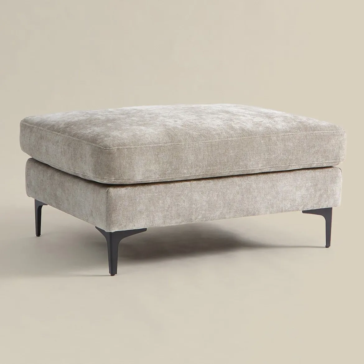 Rechthoekige hocker stof - Bodio Milton
