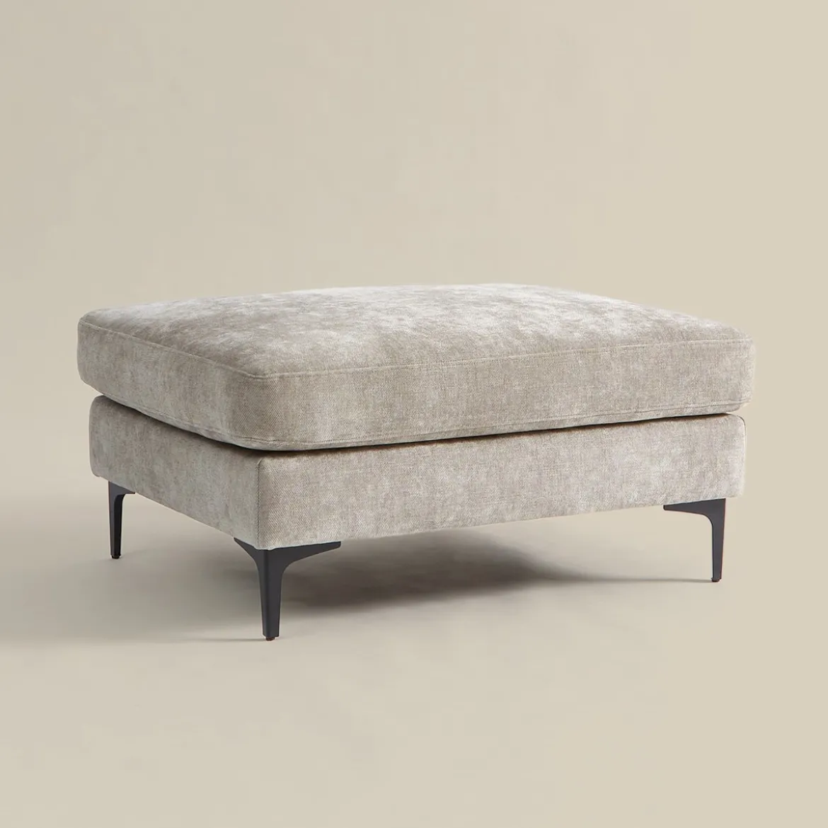 Rechthoekige hocker stof - Bodio Milton