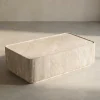 Rechthoekige salontafel beige steen - Bodio Mia