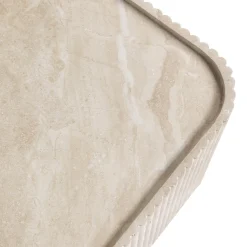 Rechthoekige salontafel beige steen - Bodio Mia