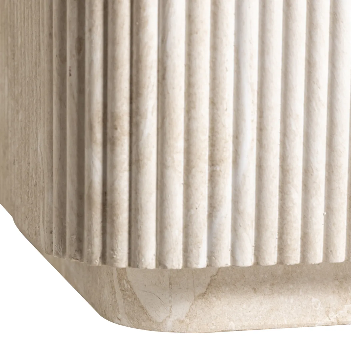 Rechthoekige salontafel beige steen - Bodio Mia