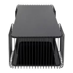 Rechthoekige salontafel met glasplaat - Kare Design Wire Double