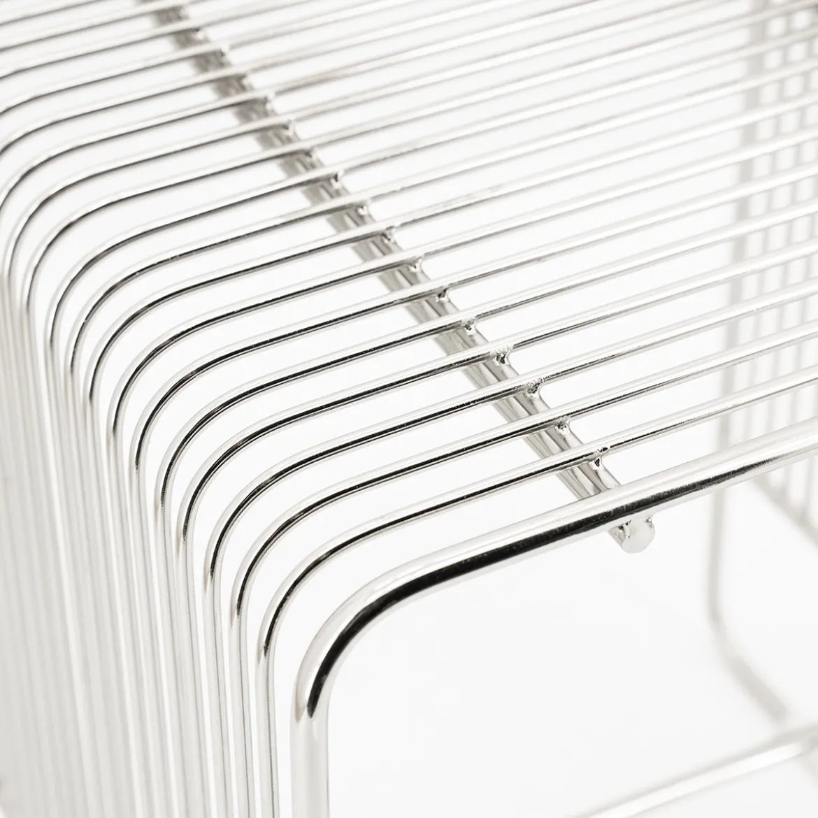 Retro bijzettafel zilver - By-Boo WireWorks