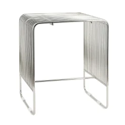 Retro bijzettafel zilver - By-Boo WireWorks