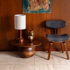 Retro design tafellamp walnoot - Dutchbone Jones