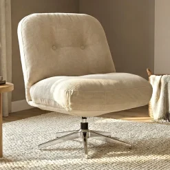 Retro draaifauteuil ribstof - Bodio Boston
