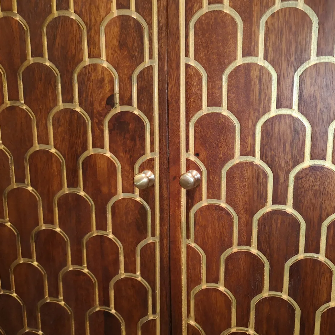 Retro dressoir mangohout goud - Kare Design Muskat