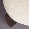 Retro poef beige walnoot - Dutchbone Emilius
