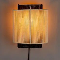 Retro wandlamp zwart wit - Dutchbone Elon