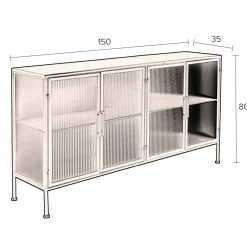 Ribbelglas dressoir - Dutchbone Boli