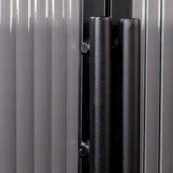 Ribbelglas vitrinekastje zwart - Dutchbone Boli