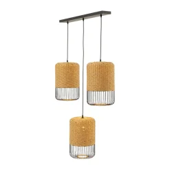 Rieten eettafel hanglamp - Kare Design Aloha