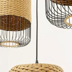 Rieten eettafel hanglamp - Kare Design Aloha