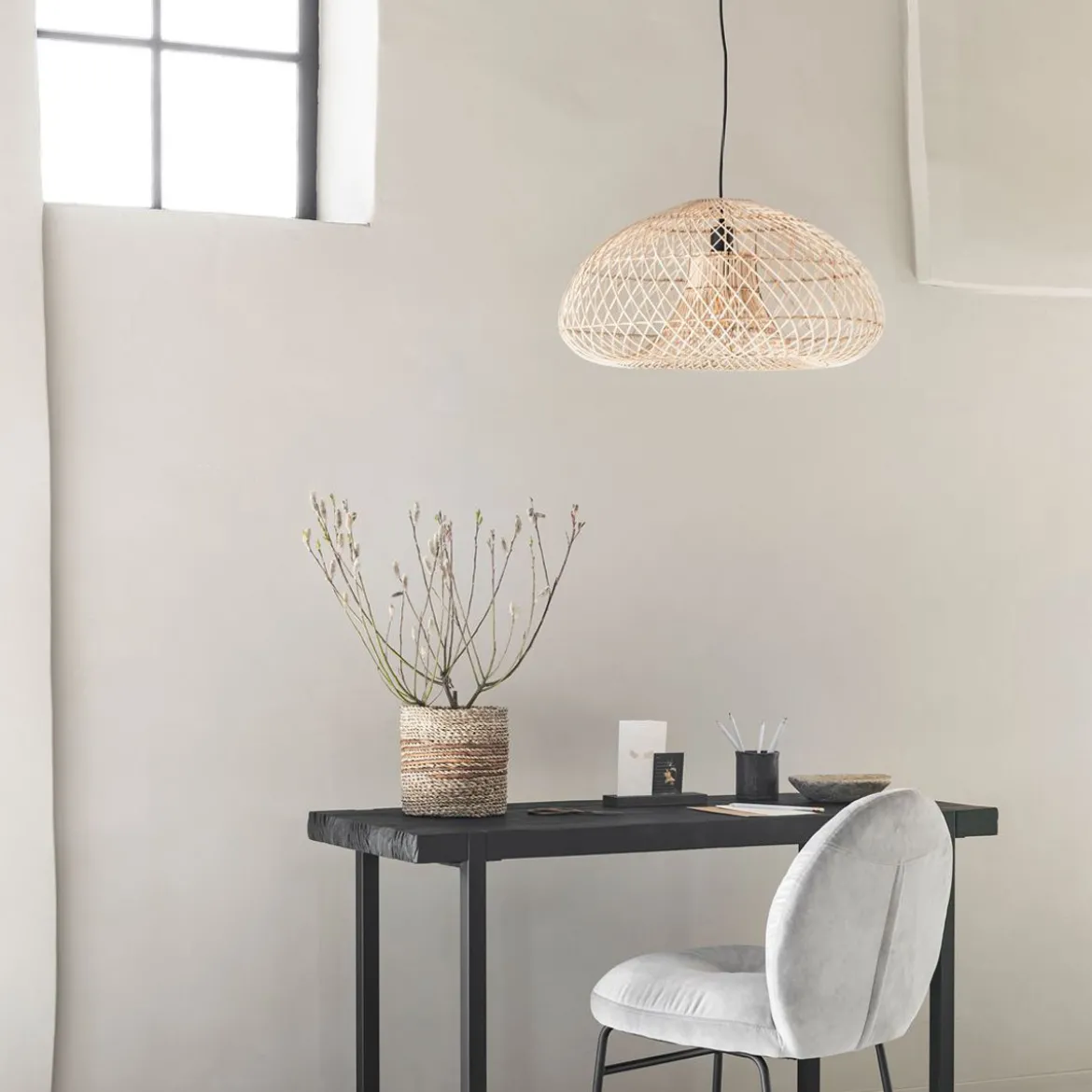 Rieten hanglamp naturel - Must Living Cala Salada