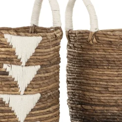 Rieten manden met handvaten - Must Living Lima White