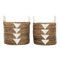 Rieten manden met handvaten - Must Living Lima White