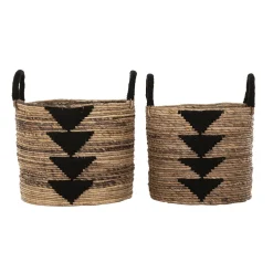Rieten manden met zwart - Must Living Lima Black