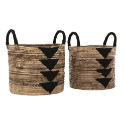 Rieten manden met zwart - Must Living Lima Black