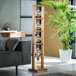 Robuuste vloerlamp van hout - Santa Modulo