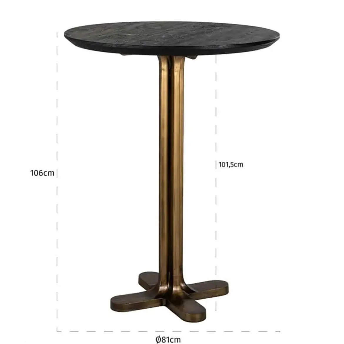 Ronde bartafel antiek messing - Richmond Interiors Revelin