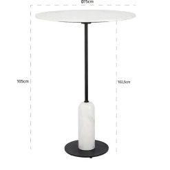 Ronde bartafel wit marmer - Richmond Interiors Jagger