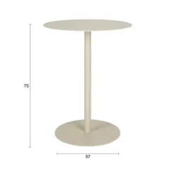 Ronde beige bistrotafel - Zuiver Snow