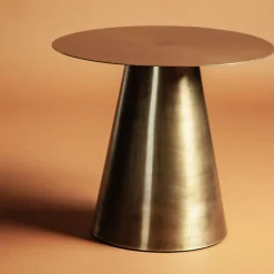 Ronde bijzettafel goud - By-Boo Mastic