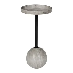 Ronde bijzettafel grijs marmer - Zuiver Cocktail