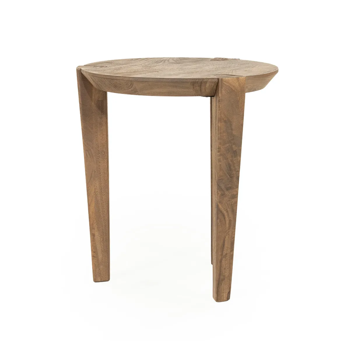 Ronde bijzettafel mangohout - Eleonora Davina