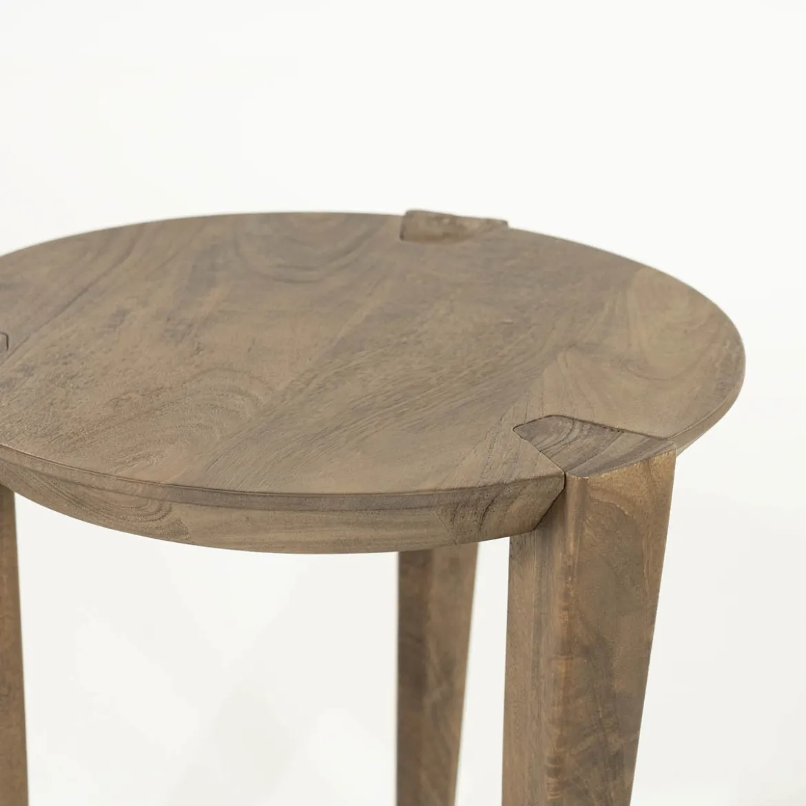 Ronde bijzettafel mangohout - Eleonora Davina