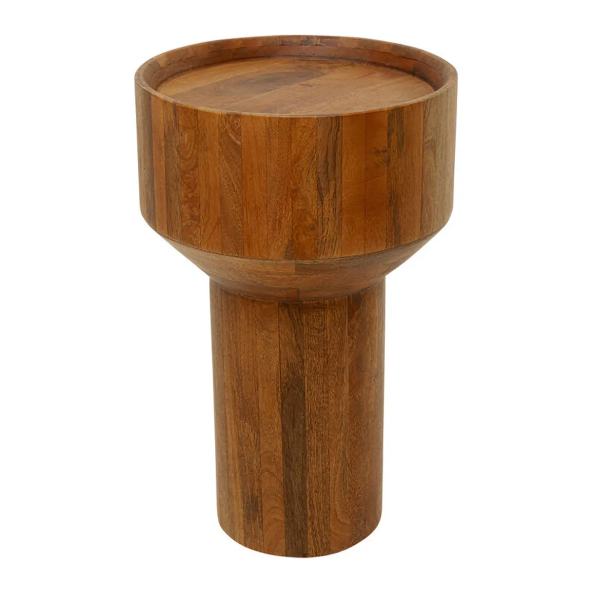 Ronde bijzettafel mangohout 35 cm - Kare Design Tessa