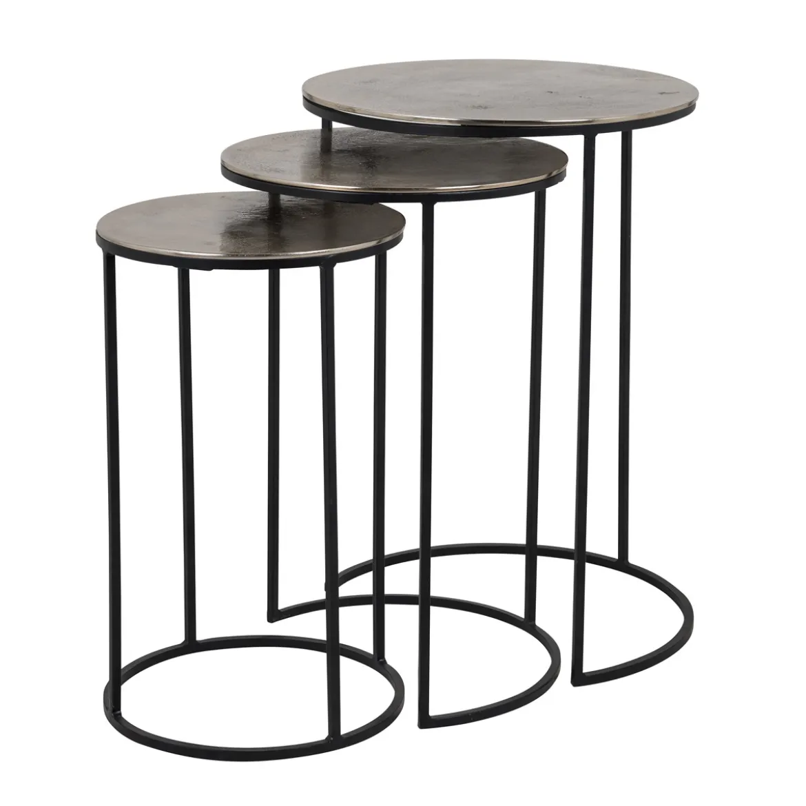 Ronde bijzettafelset aluminium - Richmond Interiors Nolan