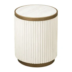 Ronde bijzettafelset beige goud - Richmond Interiors Tivoli